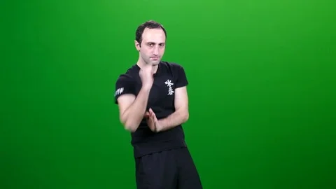 Martial Arts Hand Sequence on Green Screen Vidéo 83735374