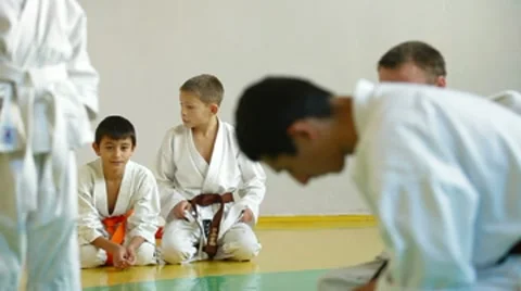 Martial arts instructor training studen... | Stock Video | Pond5