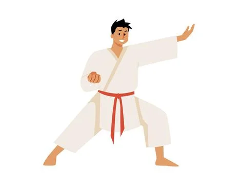 Martial arts. Karate. Stock Illustration