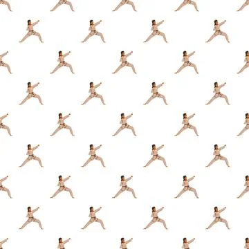 Martial arts karate training uniform seamless pattern Stock Illustration