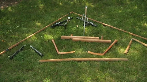 Martial Arts training weapons. Stock Footage 55809946