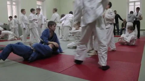 Martial arts. Warm up. Vídeo Stock 47548518