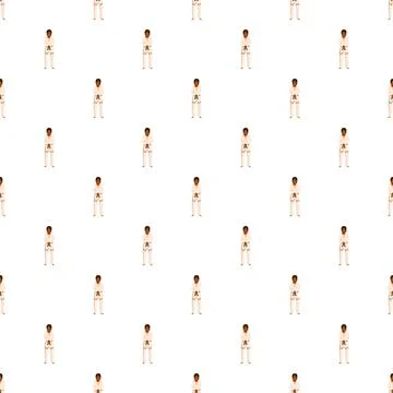 Martial arts young boy training uniform seamless pattern イラスト素材