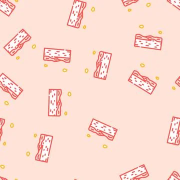 Martian landscape mars planet vector seamless pattern Stock Illustration