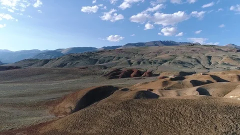 Martian landscape in the mountains of Altai Stock Footage
