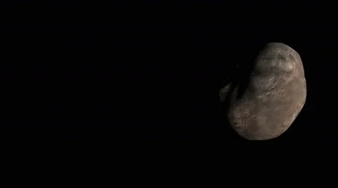 Martian moon Phobos or other asteroid like object seamlessly rotates Stock Footage 68311523