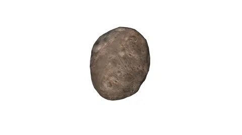 Martian moon Phobos.  Seamless rotation against white background. Stock Footage 68311669