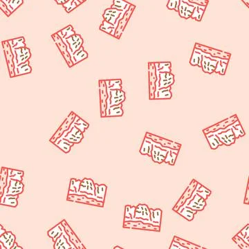 Martian mountains mars planet vector seamless pattern Stock Illustration