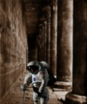 Martian ruins Stock Illustration