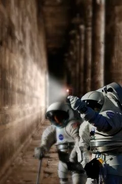 Martian ruins Stock Illustration