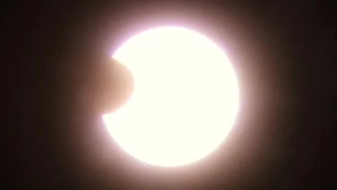 Martian Solar Eclipse as the Moon Phobos Passes in front of the Sun as Stock Footage 274129302