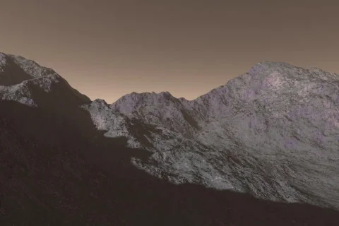 Martian Winter Fly By Stock Footage 63297