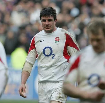 Martin Corry Looking Dejected At The End. France V England Six Nations Rugby Par Foto stock