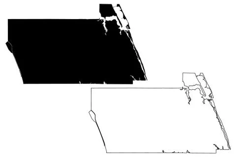 Martin County, Florida (U.S. county, United States of America,USA, U.S., US)  Stock Illustration
