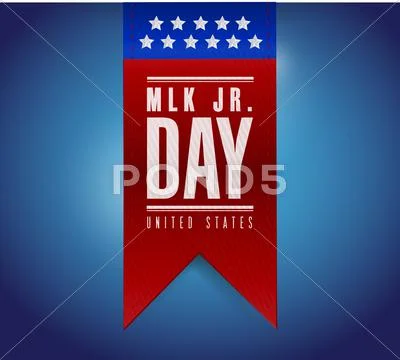 Martin luther king jr day sign banner. Stock Illustration