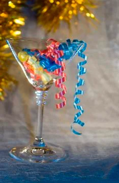 Martini and streamer Foto stock
