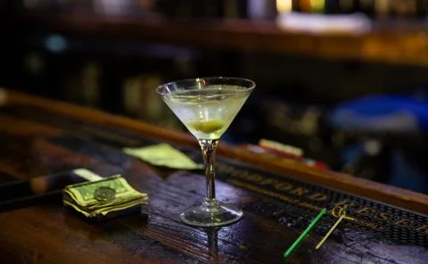Martini on the bar Foto stock