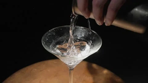 Martini being made slow motion Stock Footage 150528797