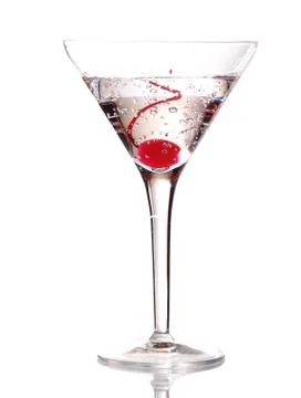 Martini with cherry Stock Photos