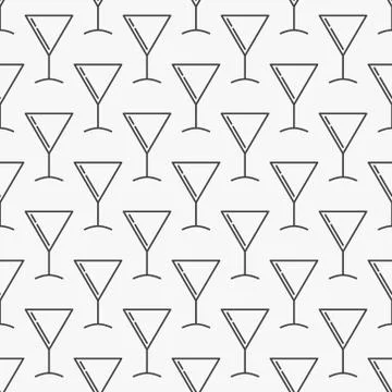 Martini cocktail glass pattern Stock Illustration