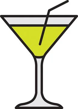 Martini cocktail Stock Illustration