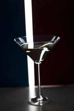 Martini glass on a colored background Foto stock