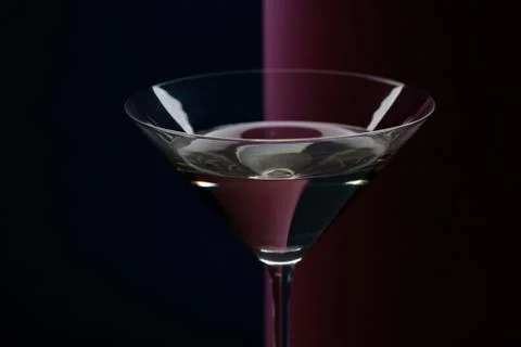 Martini glass on a colored background Stock Photos