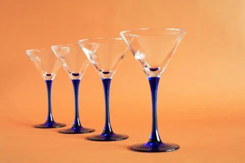 Martini glasses Stock Photos