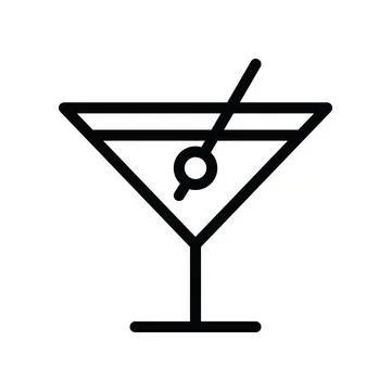 Martini line icon Stock Illustration