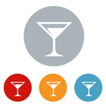 Martini logo icon vector illustration logo template for any purpose. Isolated. Stock Illustration