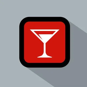 Martini logo icon vector illustration logo template for any purpose. Isolated. Stock Illustration