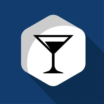 Martini logo icon vector illustration logo template for any purpose. Isolated. Stock Illustration