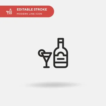 Martini Simple vector icon. Illustration symbol design template for web mobil Stock Illustration