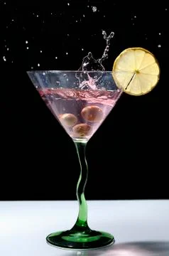 Martini splash Stock Photos