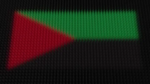 Martinican Flag Light Shining on Scrolling Bullets Stock Footage 282449942