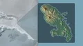 Martinique channeled. Relief 4k or 4k+ Resolution