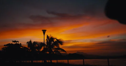 Martinique at dusk. Video stock 323326037