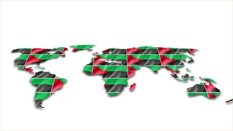 Martinique flag wave 3d earth map animation white background Vidéo 264297435