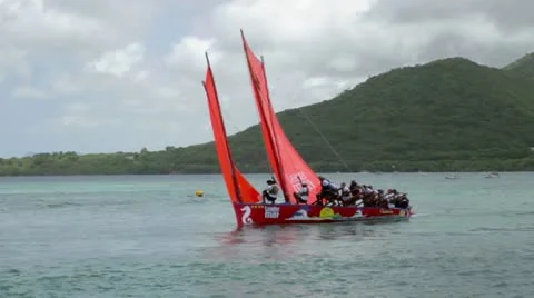 Martinique Yawl Race Stock Footage