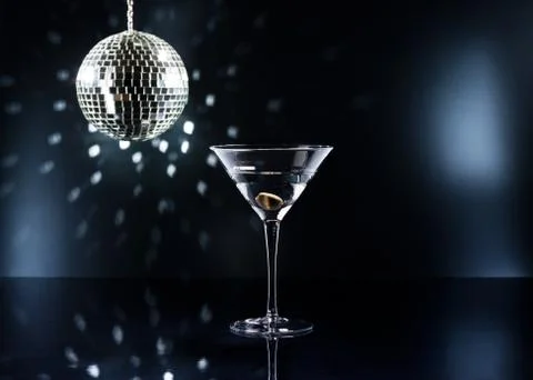 Martinis on the dance floor 스톡 사진