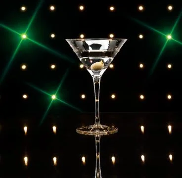Martinis on the dance floor Stock Photos