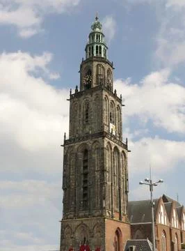 Martinitower in groningen Stock Photos