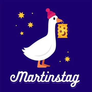 Martinstag goose with lantern Stock Illustration
