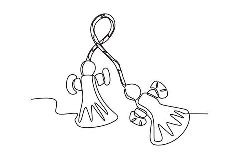 A Martisor with a puppet design Stock Illustration