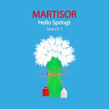 Martisor talisman snowdrops Stock Illustration