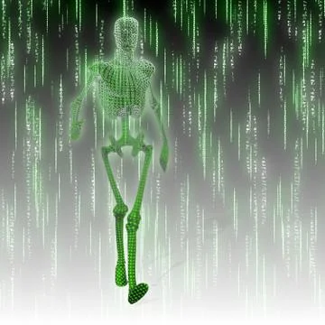 Martix humanoid Illustrazione stock
