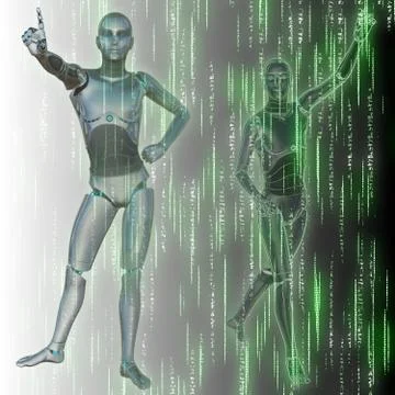 Martix humanoid Ilustración de archivo