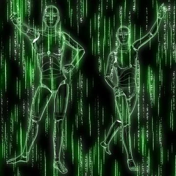 Martix humanoid Illustrazione stock