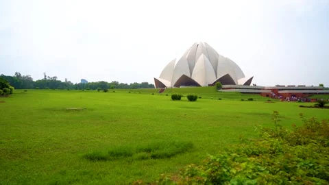 The Marvel Behind the Lotus Temple Design Stock Footage 317094267