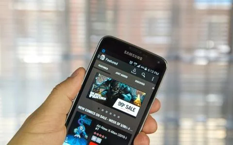 Marvel Comics app Stock Photos